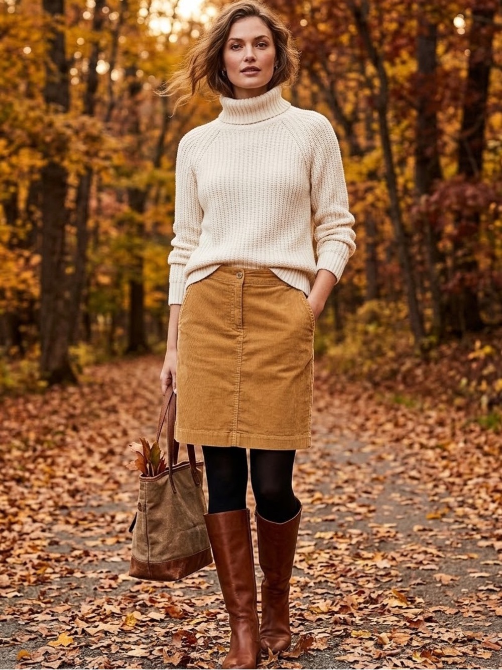 Talbots Mustard Corduroy Mini Skirt